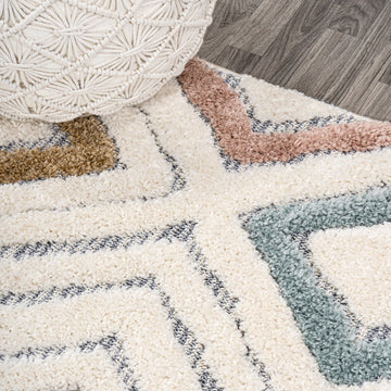 Amira Diamond Tribal High-low Area Rug